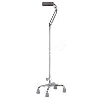 Drive Medical Quad Canes Unidad Médica Vinilo Agarre Contorneado Caminando Cuatro Cañas Con Base Pequeña, Caña - 4 Ea Del Cromo