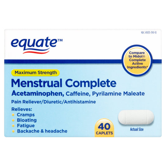 Equate Maximum Strength Menstrual Complete Caplets