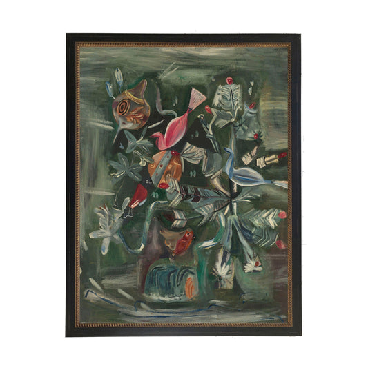 Vintage Painting of Vintage Christmas Ornaments