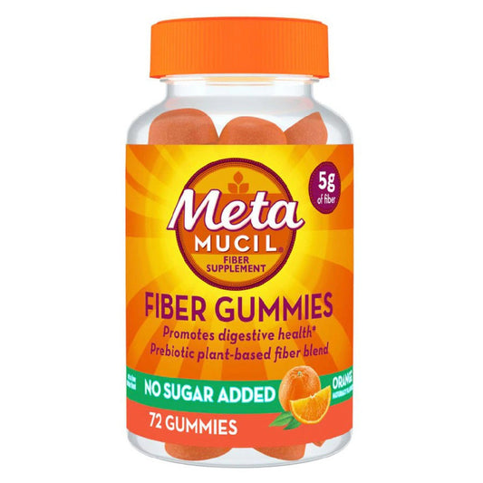 Metamucil Fiber Supplement Gummies, Sugar Free Orange Flavor