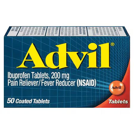 Advil Pain Reliever and Fever Reducer - Ibuprofen 200 mg, 50 Coated Tablets