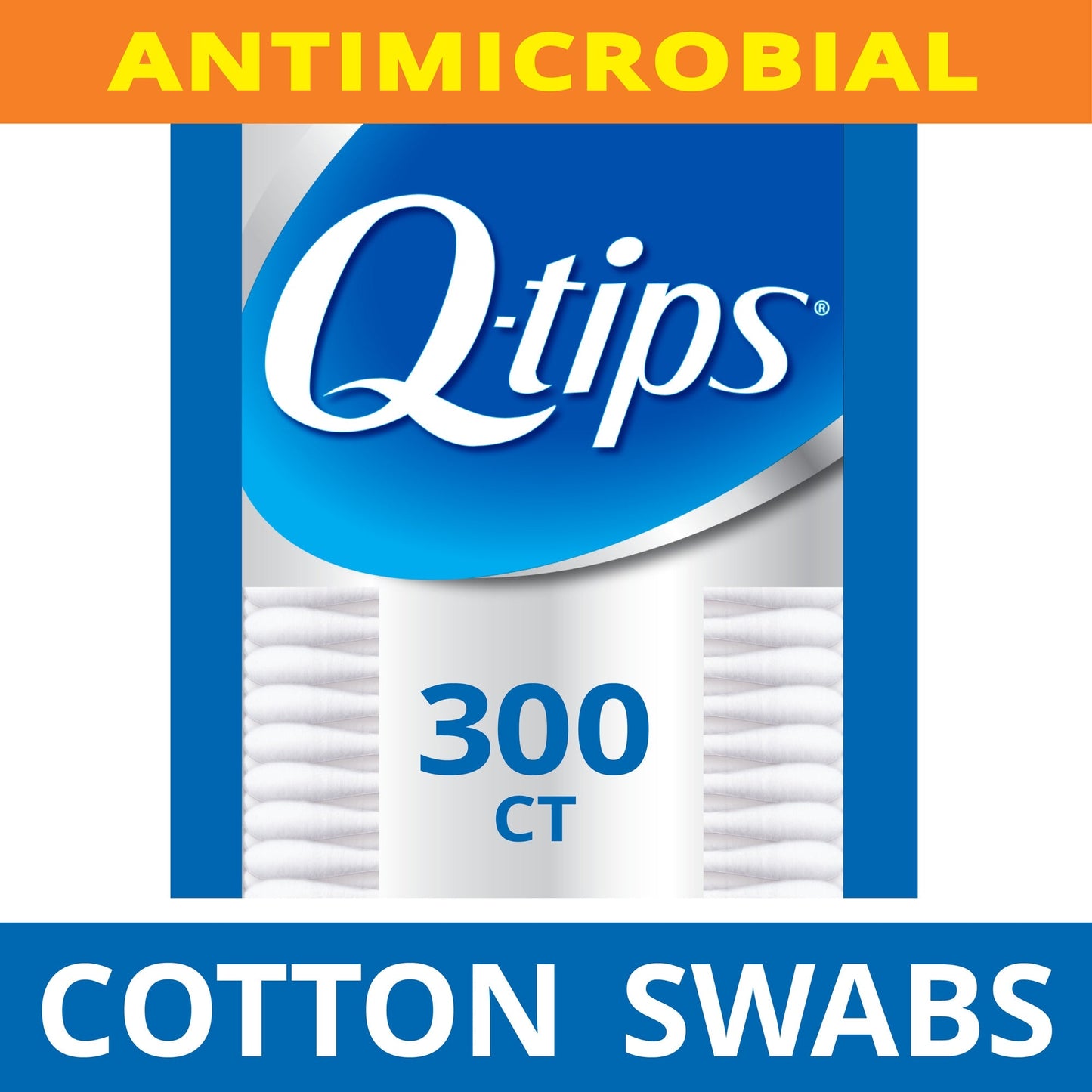 Q-tips Antimicrobial Cotton Swabs 300 Ct. Box