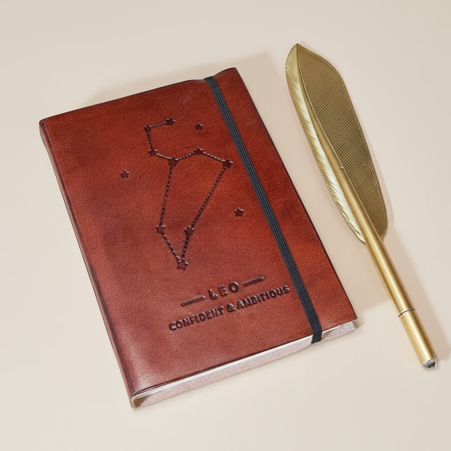Astrology Zodiac Handmade Leather Journal