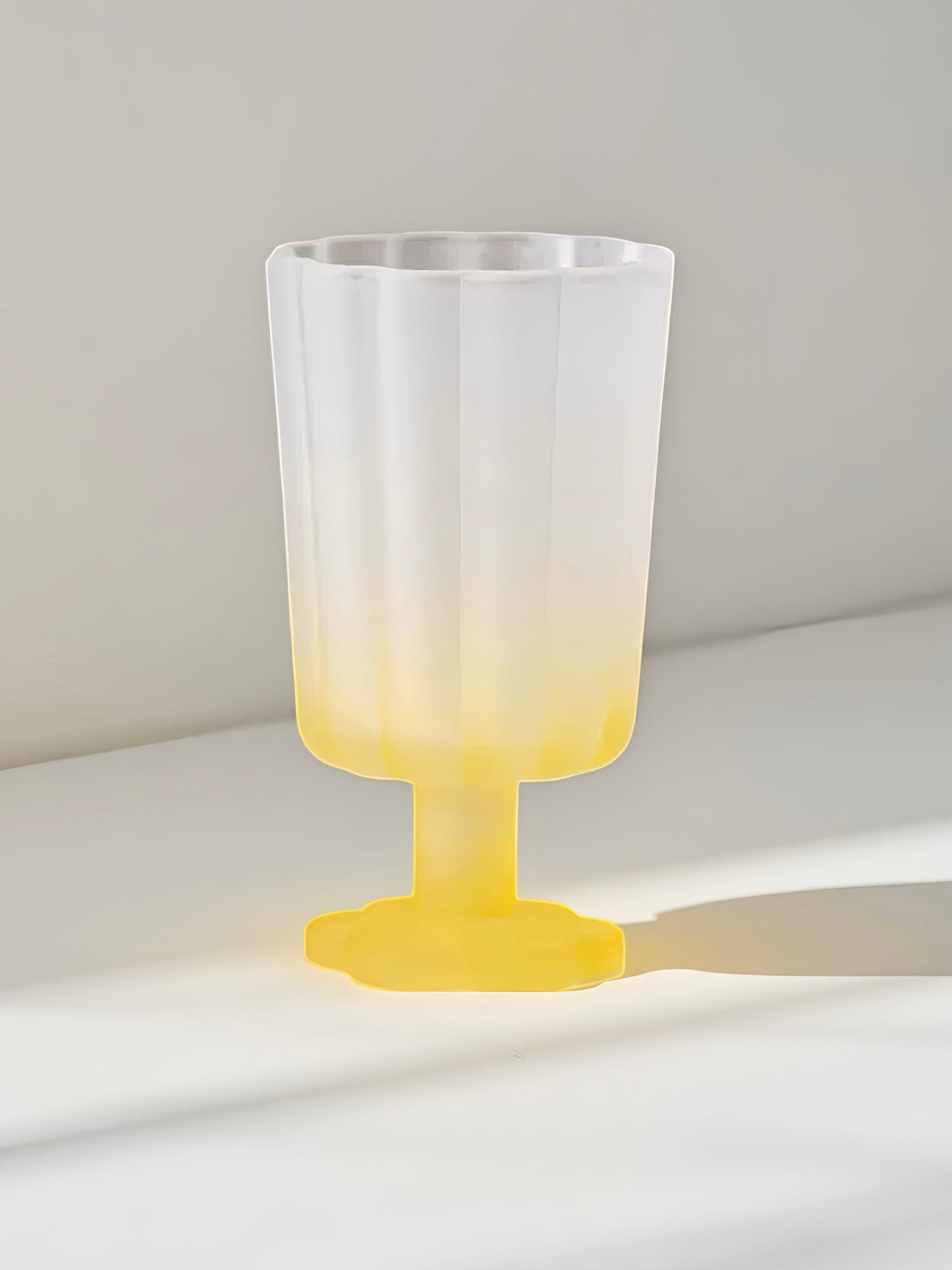 Hand Blown Petal Goblets - Cute Whimsical Colored Wine Glasses