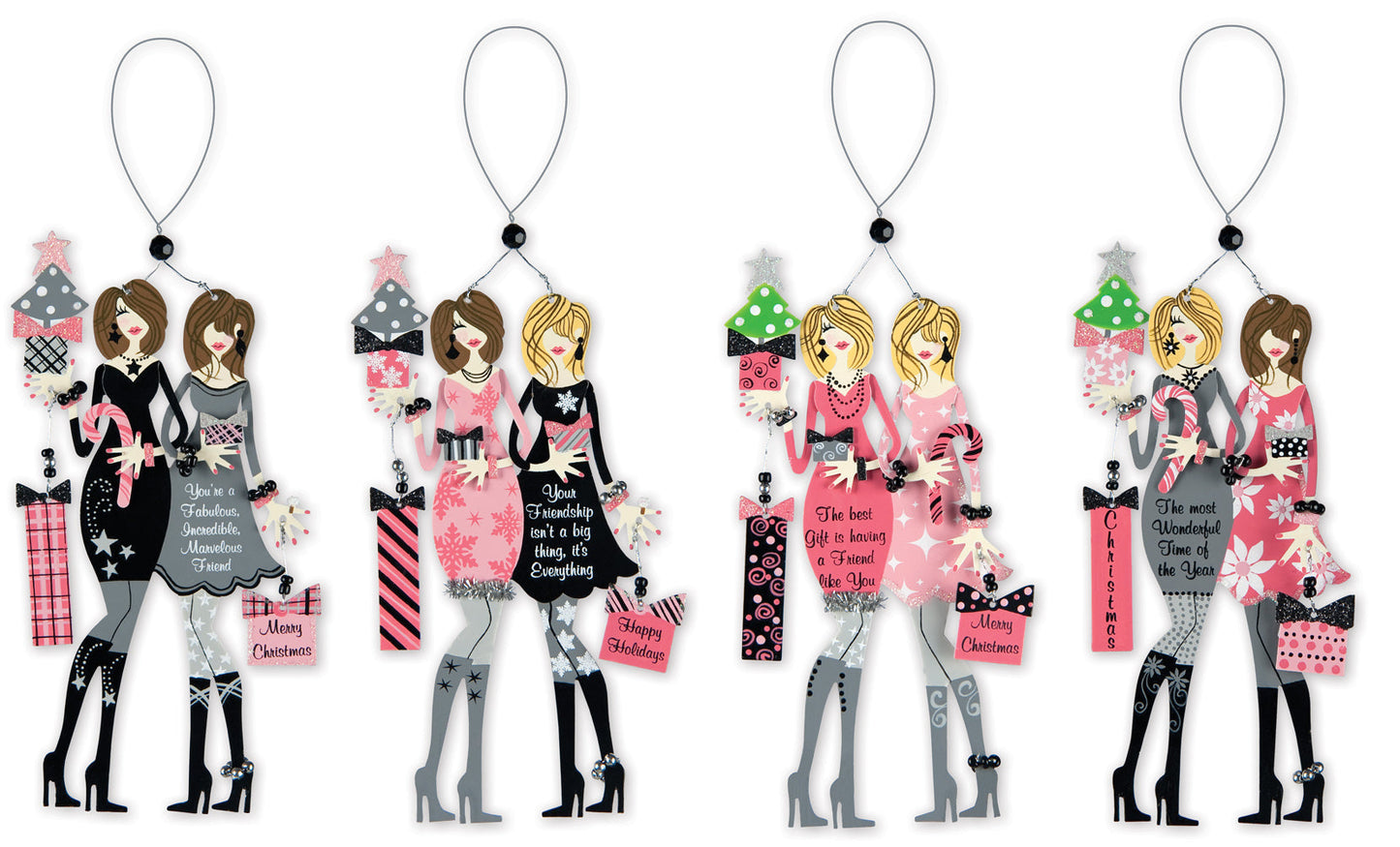 Fabulous Friends Ornaments - Set of 4