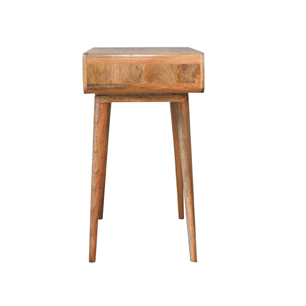 Solid Wood Curved Oak-ish Writing Desk