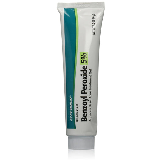 Perrigo Benzoyl Peroxide 5 Percent Large 90 Gram Tube Of Acne Treatment Gel