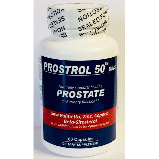 Prostrol 50 Plus Prostate Supplement With Saw Palmetto, Zinc, Copper, Beta-Sitosterol, Lycopene And 5 Additional Ingredients For Optimal Prostate Support