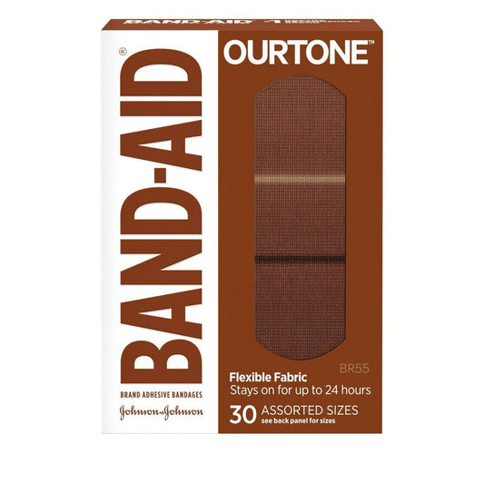 Band-Aid Adhesive Bandages, Flexible Fabric, Assorted Sizes