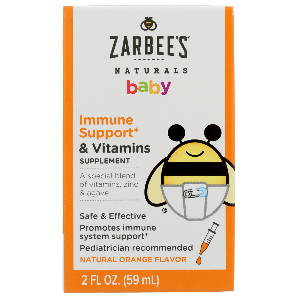 Zarbee's Naturals Baby Immune Support & Vitamins - Orange Flavor - 2 Fl Oz