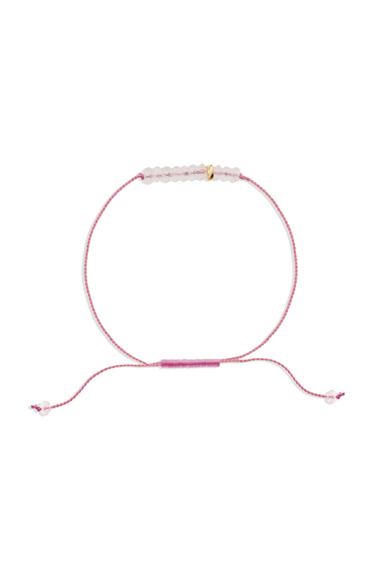 The Energy Project Bracelet – Love With Rose Quartz & Solid 14K Gold Bead