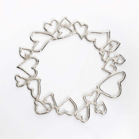 Hearts Charger Silver