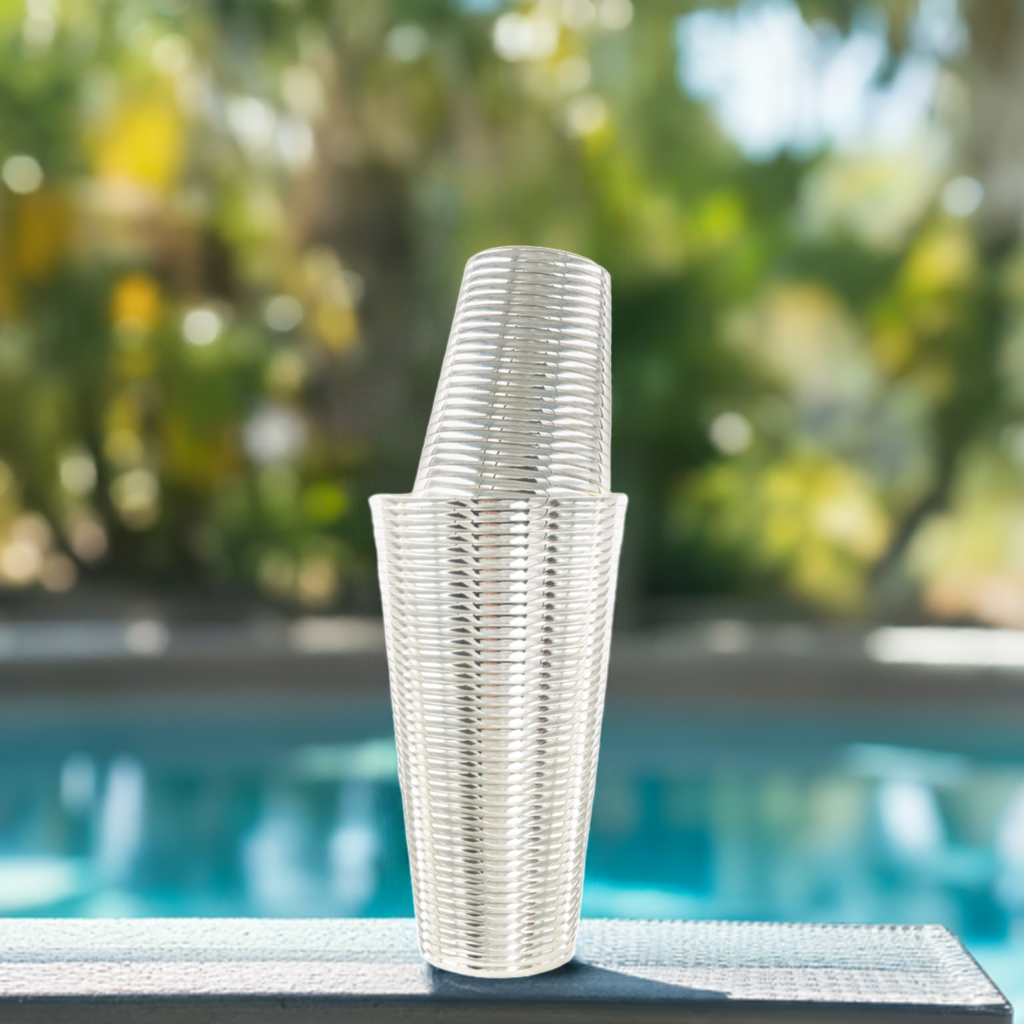 Fluted Silver 3-Piece Cocktail Shaker Set - Osadia Concept Store