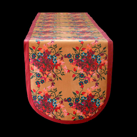 Table Runner Blumen Orange