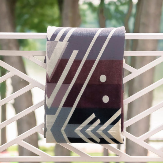 Yachana Collection - Chevron Gray Brown Red and Cream