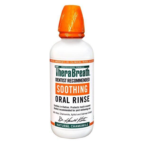 TheraBreath Soothing Alcohol-Free Oral Rinse, Chamomile, 0.47 L