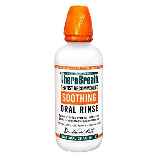 TheraBreath Soothing Alcohol-Free Oral Rinse, Chamomile, 0.47 L
