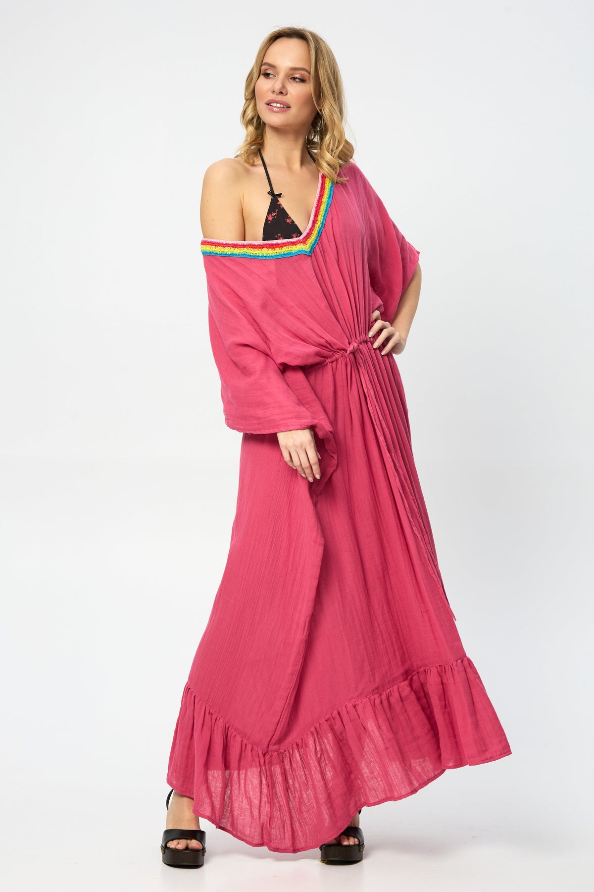 Crochet Rainbow Kaftan Maxi