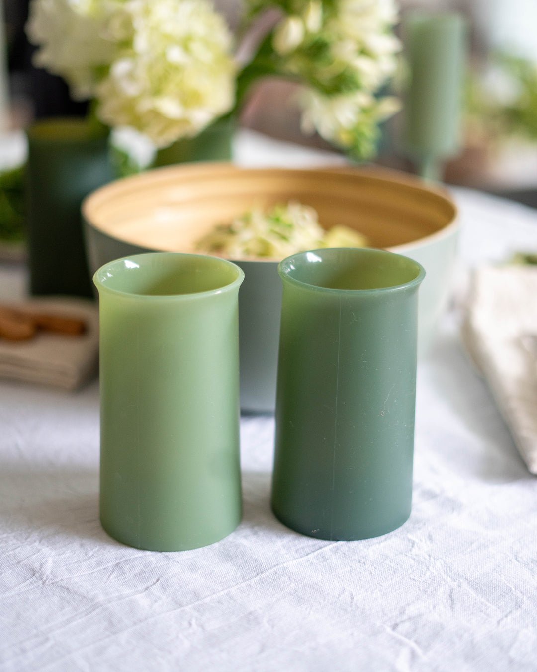 sage + olive | stegg | silicone unbreakable highball glasses