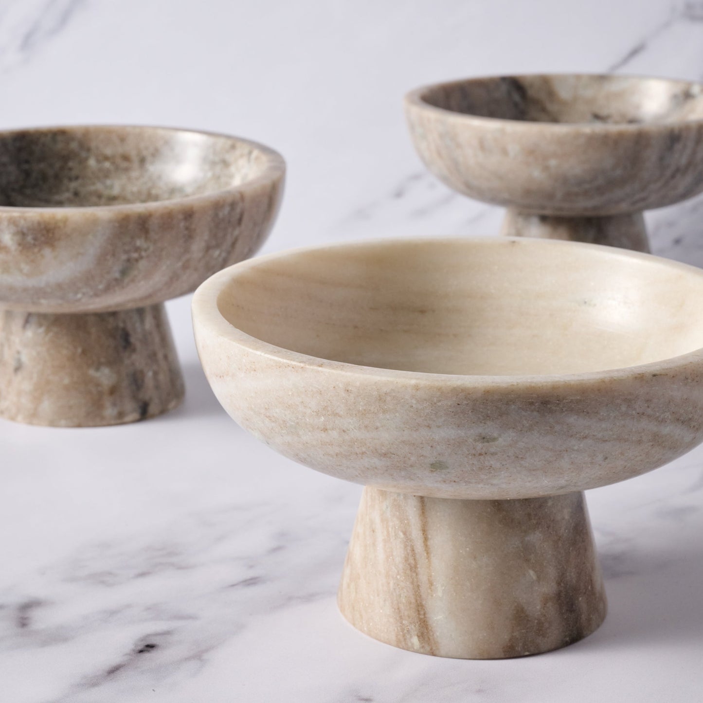 Haran Morchana Marble Pedestal Bowl