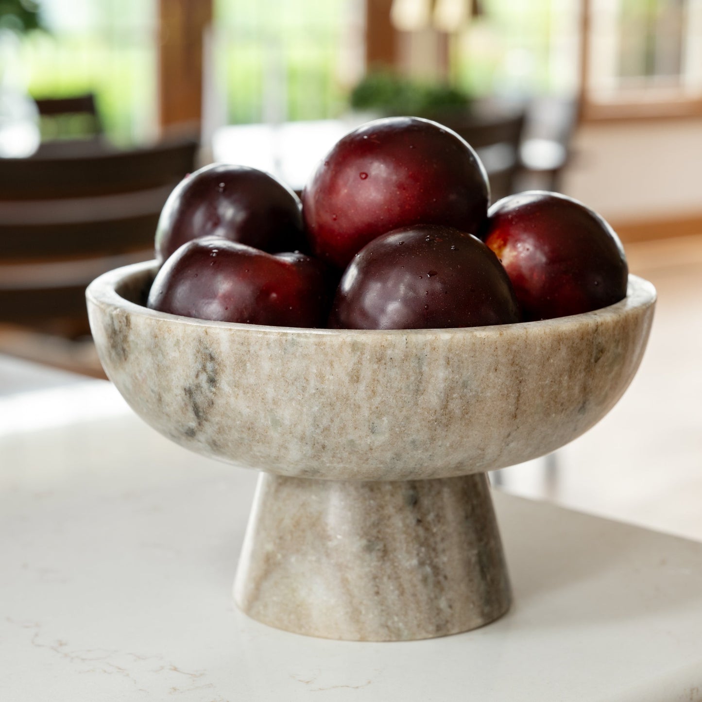 Haran Morchana Marble Pedestal Bowl