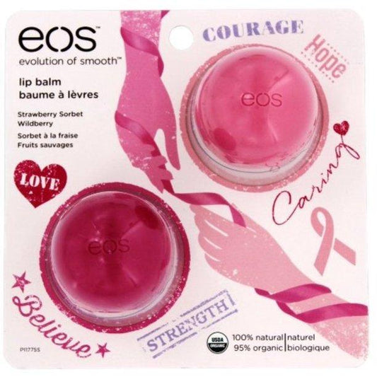 eos Evolution Of Smooth Strawberry Sorbet/Wildberry Lip Balms