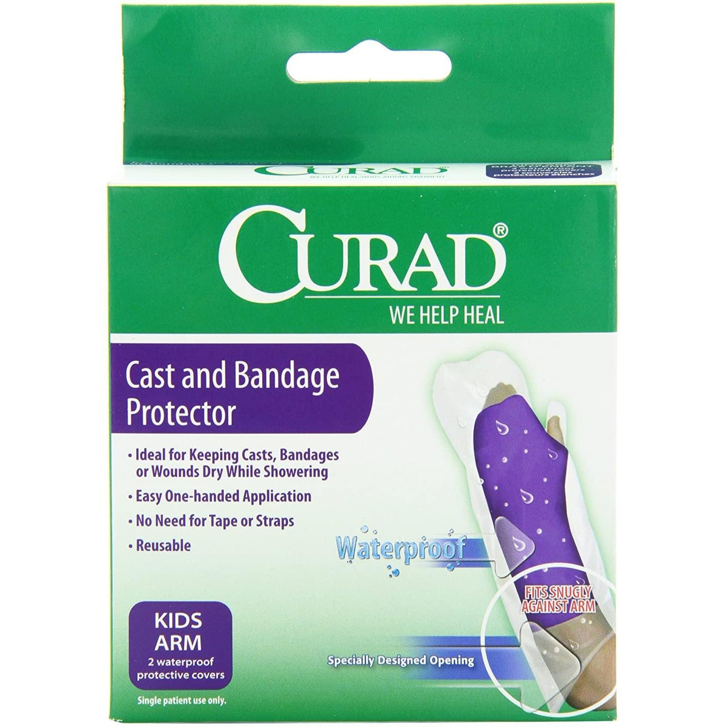 Curad Cast & Bandage Protector Waterproof Kids Arm 2pk