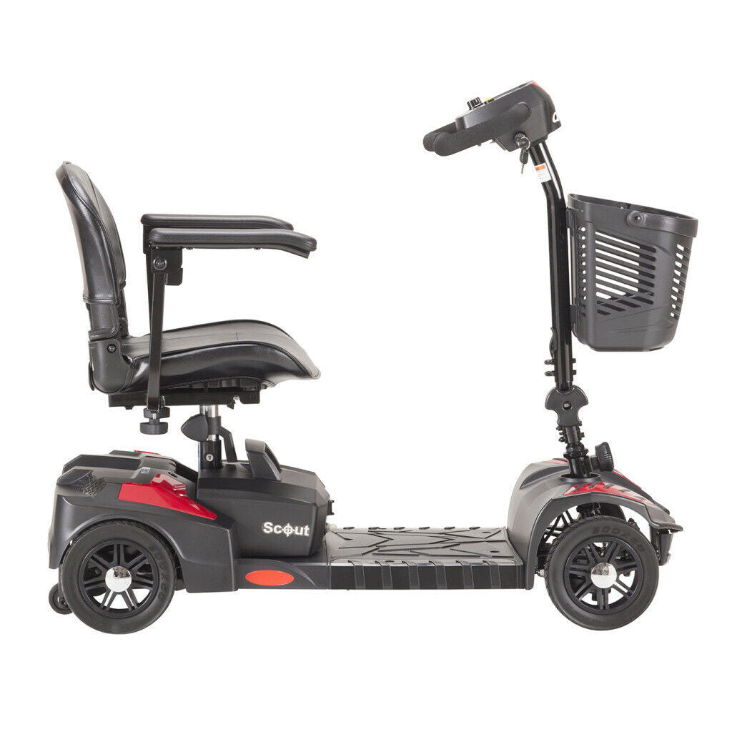 Drive Medical Scout Compact Travel Power Scooter Red