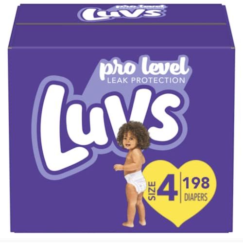 Luvs Pro Level Leak Protection Diapers, Size 4