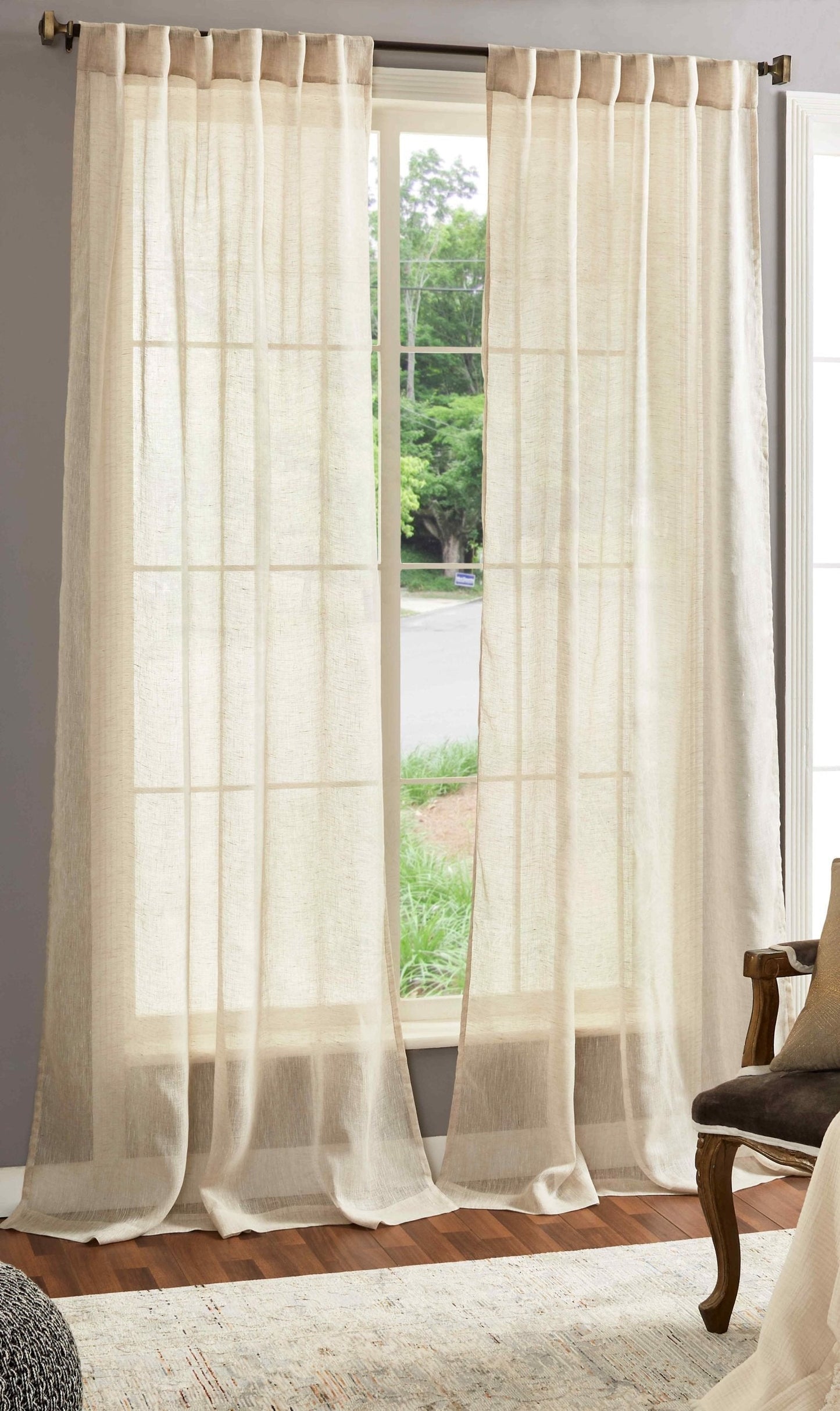 Harbor Sheer European Linen Drapes
