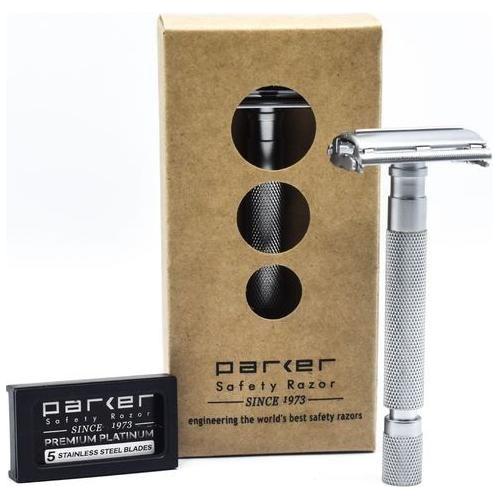 Parker 74R SC Satin Chrome Heavyweight Butterfly Open Safety Razor