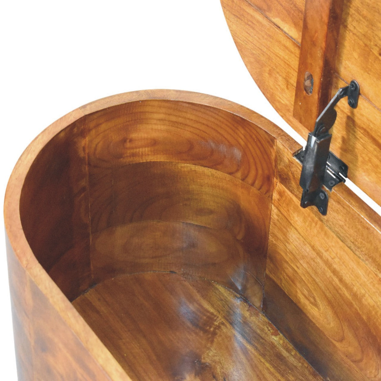 Solid Wood Loren Chestnut Storage Box Brown