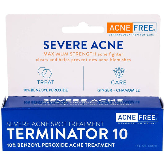 AcneFree Severe Spot Treatment Terminator 10 With 10% Benzoyl Peroxide - 1 Fl Oz