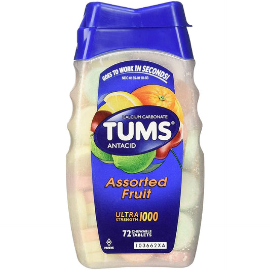 Tums Ultra Strength Assorted Fruit Antacid Chewable Tablets