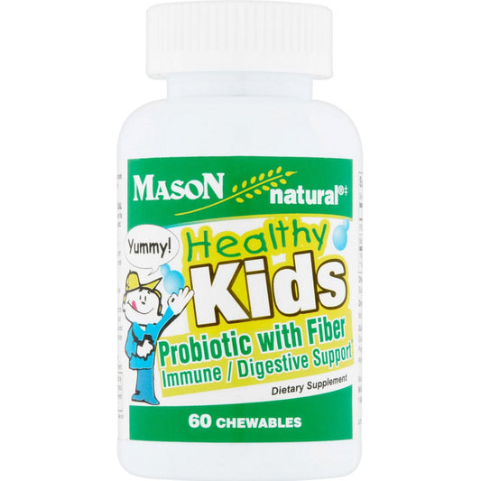 Mason Natural Healthy Kids Probiotic With Fiber, 60 Chewable Tablets