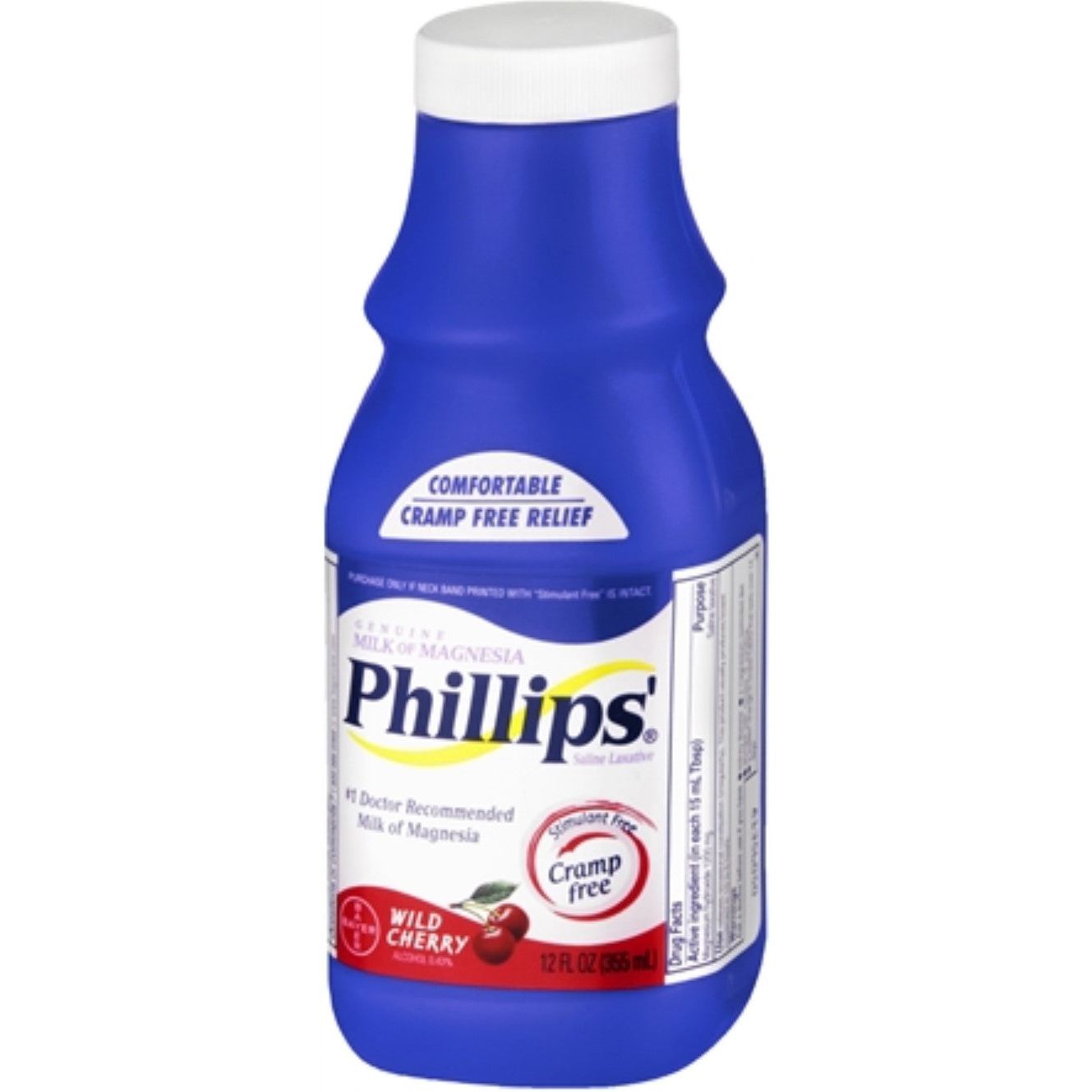 Phillips' Saline Laxative Milk Of Magnesia Wild Cherry 12 Fl Oz