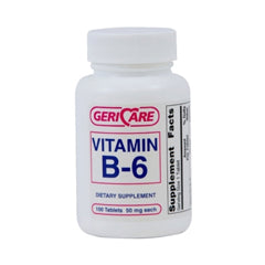 Geri-Care Vitamin B-6 Supplement 50 Mg Strength Tablet 100 Per Bottle