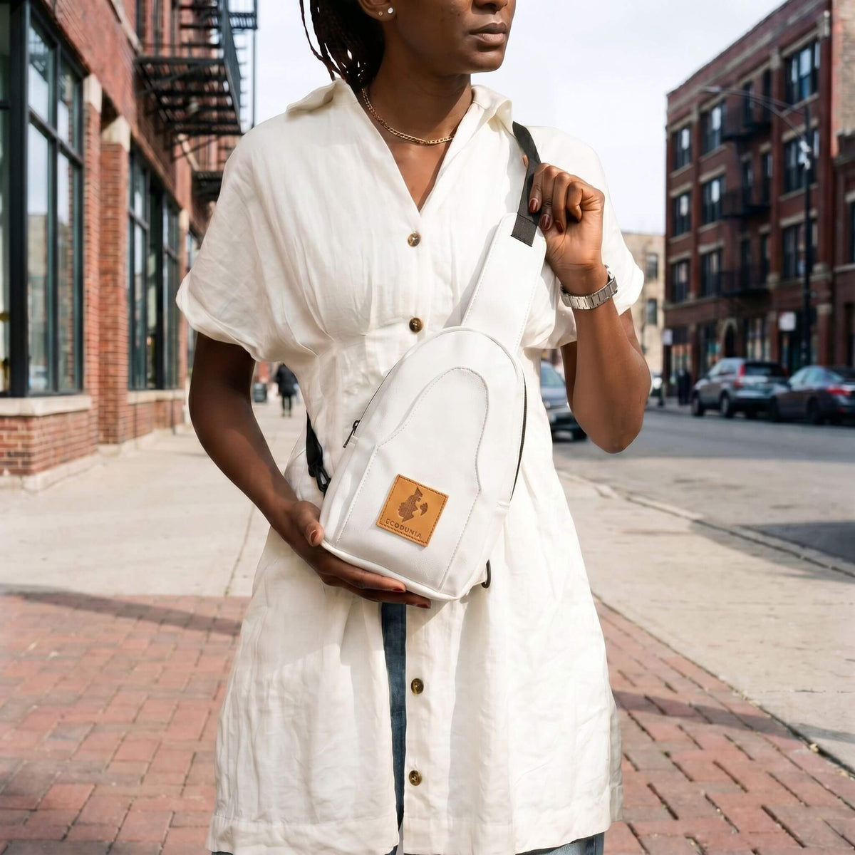 Vegan Leather Sling Bag for Women | Buru Small Crossbody Bag for Men