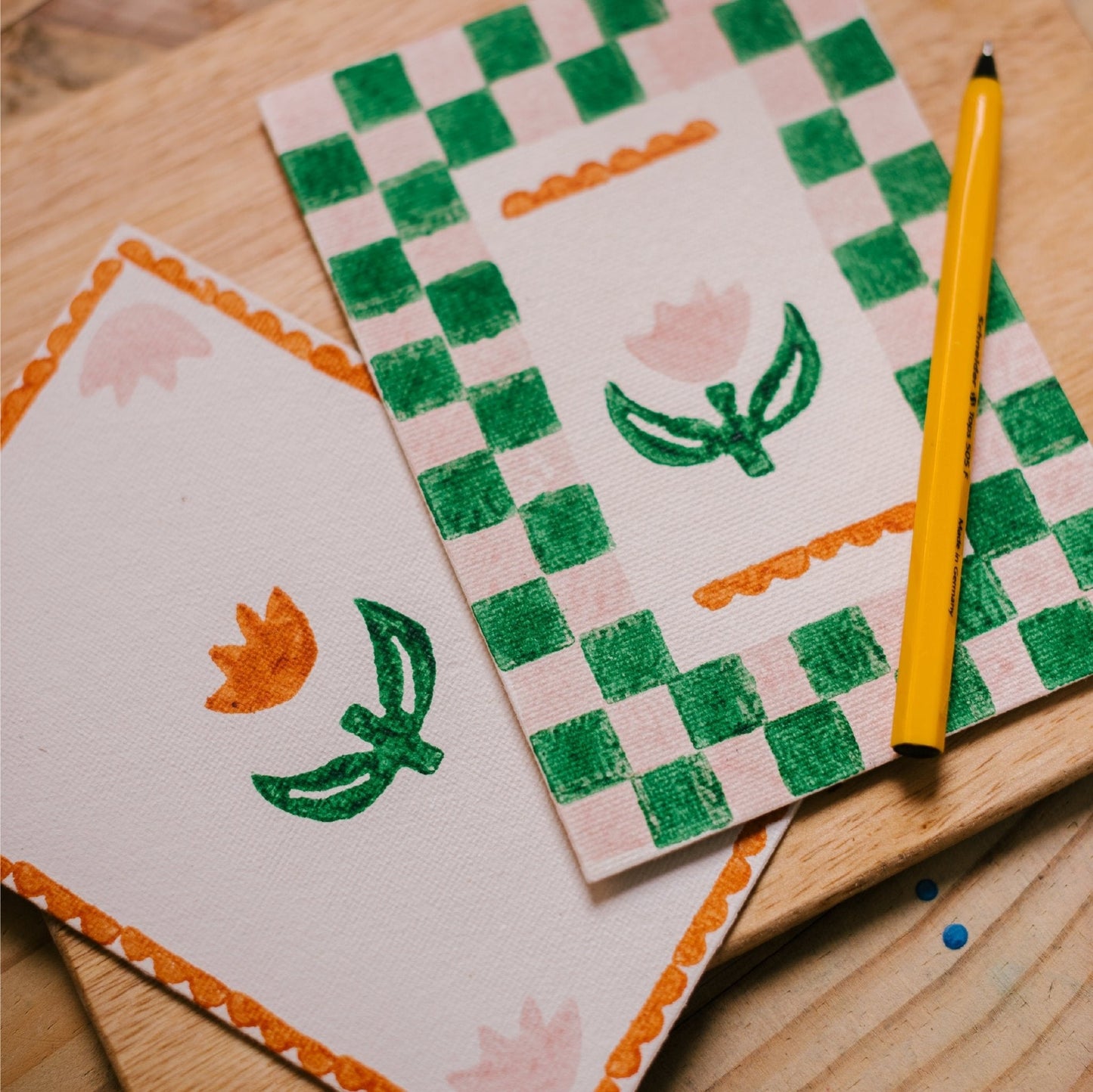 Block Printing Kit - Tulip Print Stationery Set