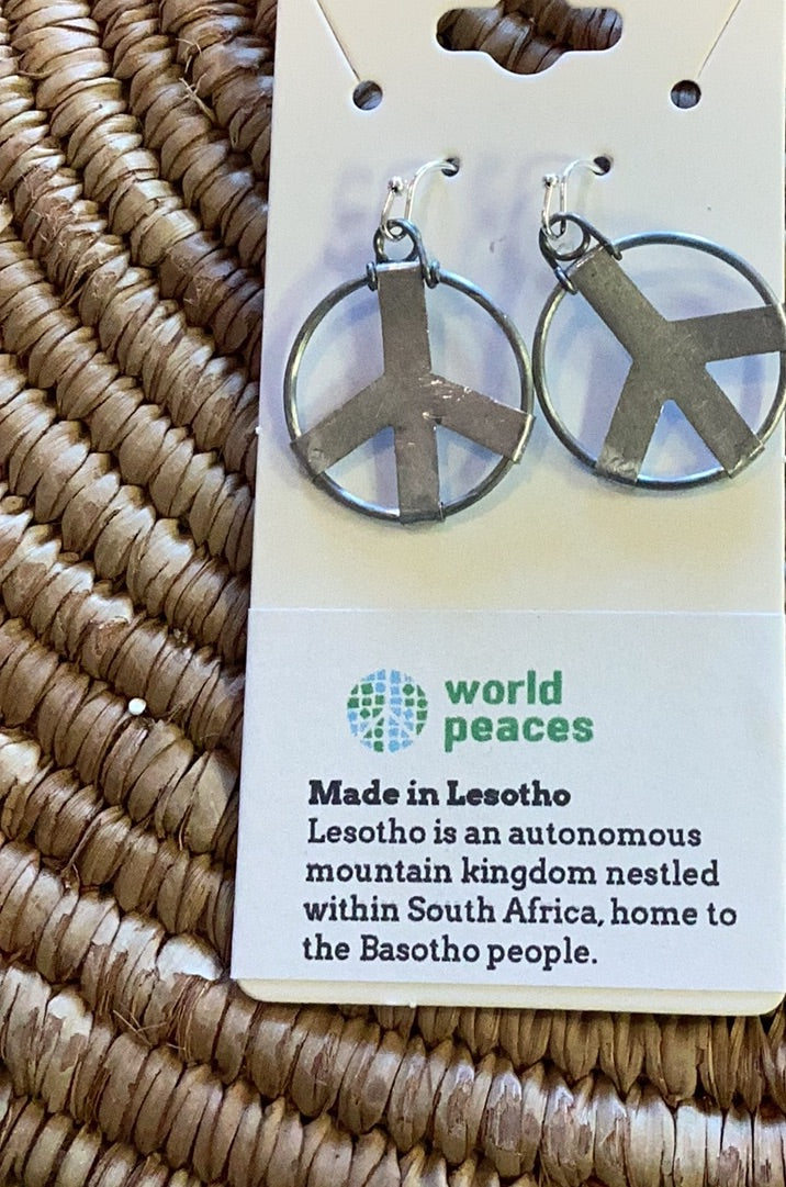 Peace sign earrings