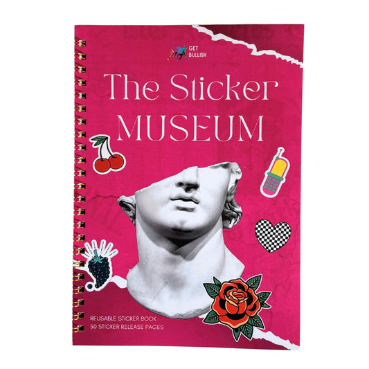 Reusable Sticker Storage Book | The Sticker Museum | 50 Blank Pages Silicone Coated Release Paper Album