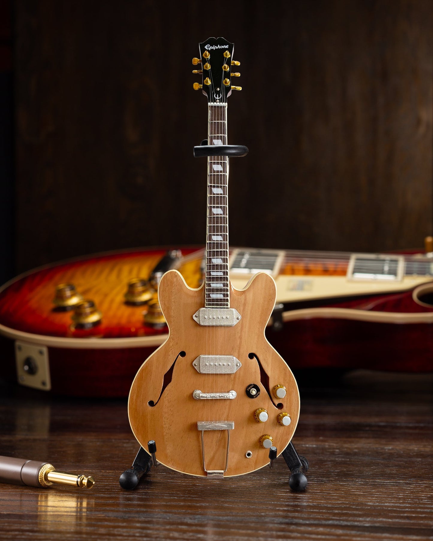 Epiphone 1965 Revolution Natural Casino 1:4 Scale Miniature Guitar Model