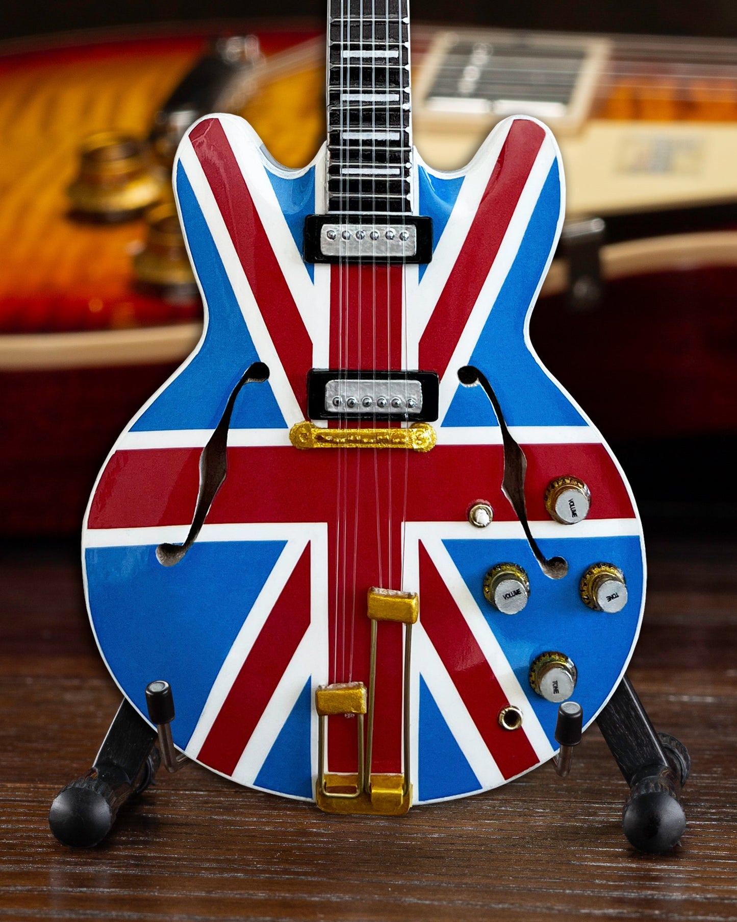 Epiphone "Union Jack Sheraton” Casino 1:4 Scale Mini Guitar Model - UK Flag - Osadia Concept Store