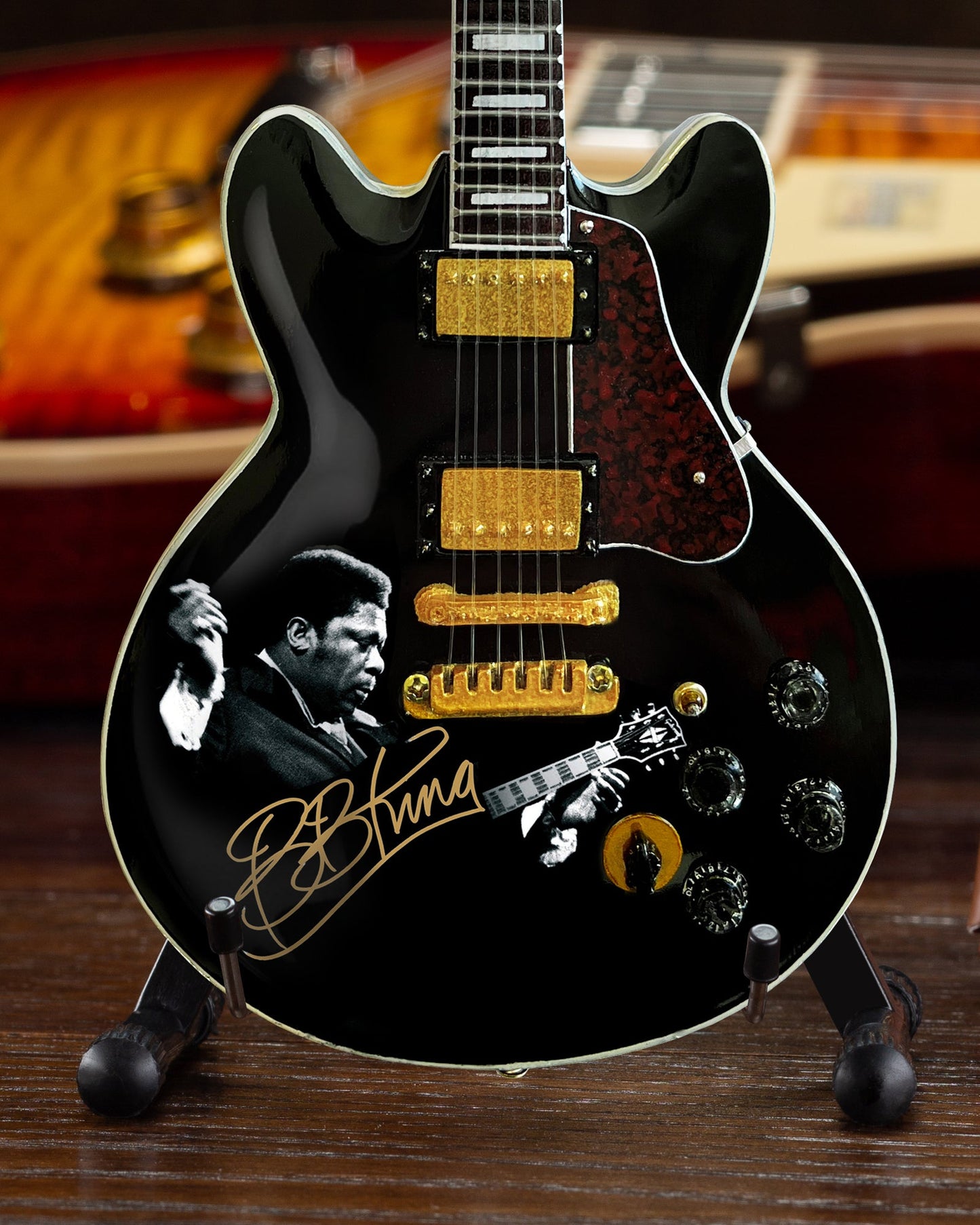BB KING TRIBUTE Gibson ES-355 Lucille Ebony Miniature Guitar Model - Osadia Concept Store