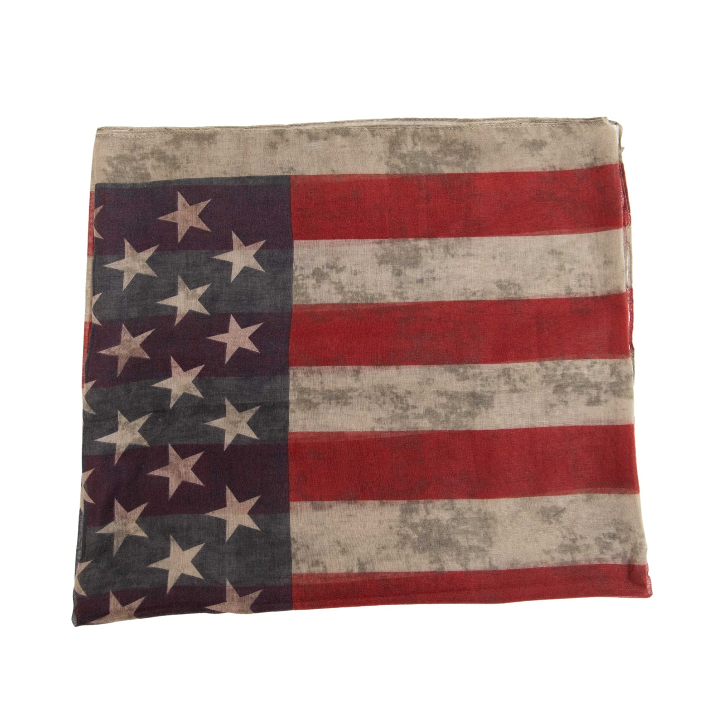 Womens Distressed Woven American Flag Scarf