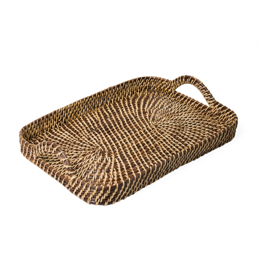Brown & Natural Rectangle Tray