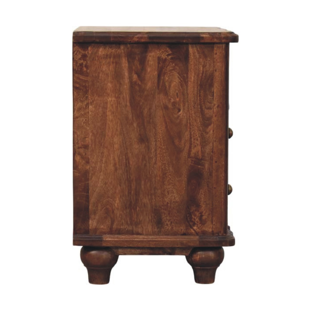 Solid Wood 2-Drawer Bedside Table