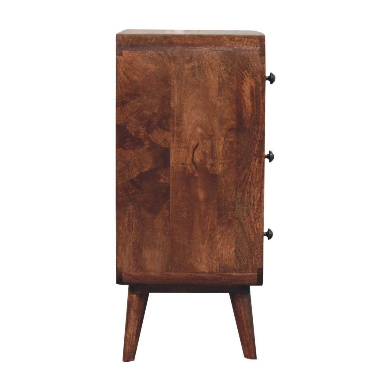 Solid Wood Honey Caramel T-Bar Ridged Chest