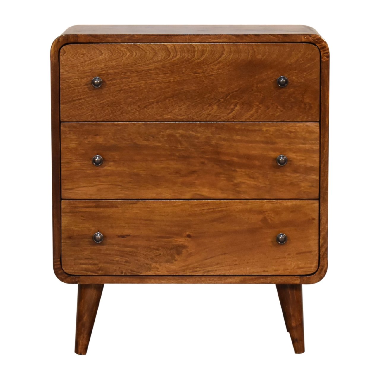 Solid Wood Mini Curved Chestnut Chest