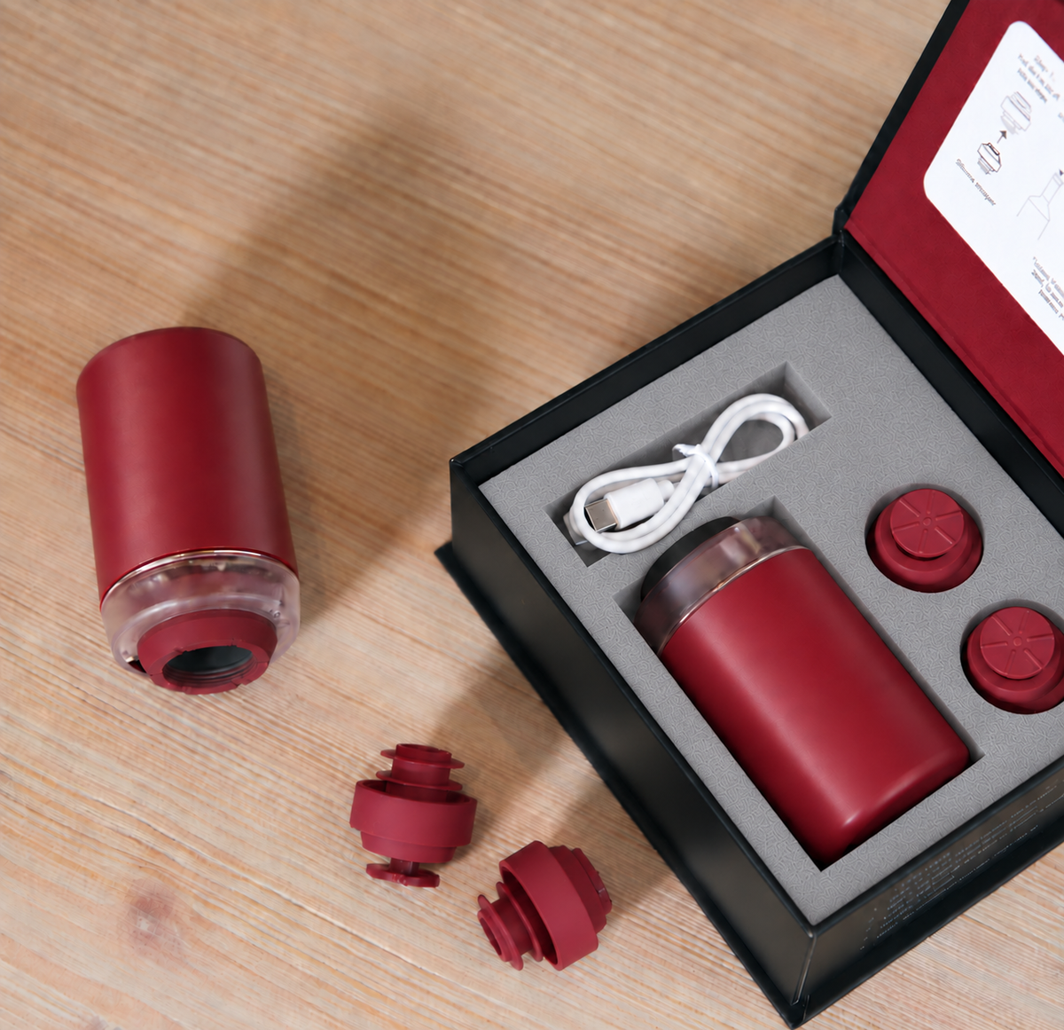 Preservio Automatic Wine Preservation Pump + Bonus 2 Silicone Stoppers